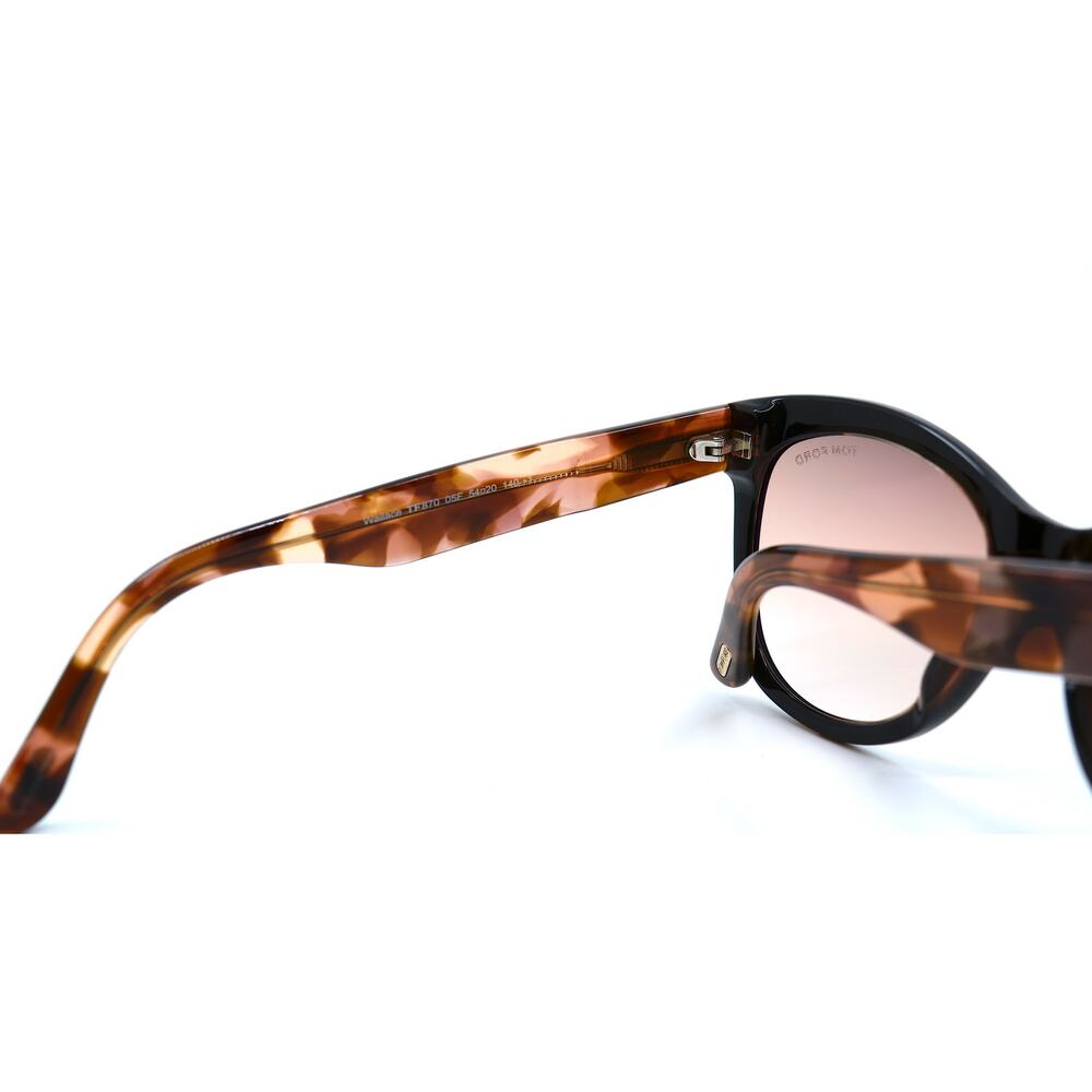 NEW TOM FORD TF870/S CARA BLACK/HAVANA PINK GRADIENT AUTHENTIC SUNGLASSES - Picture 8 of 12